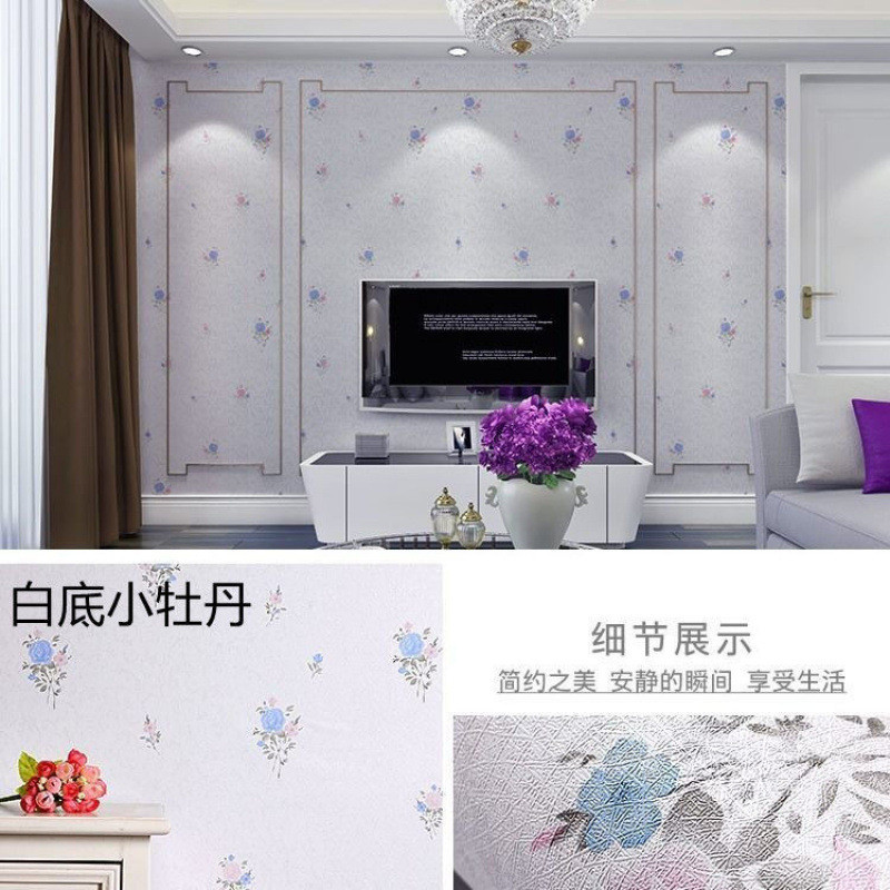 ♀♂【강력 접착】 흰색 바탕 작은 모란✦✦