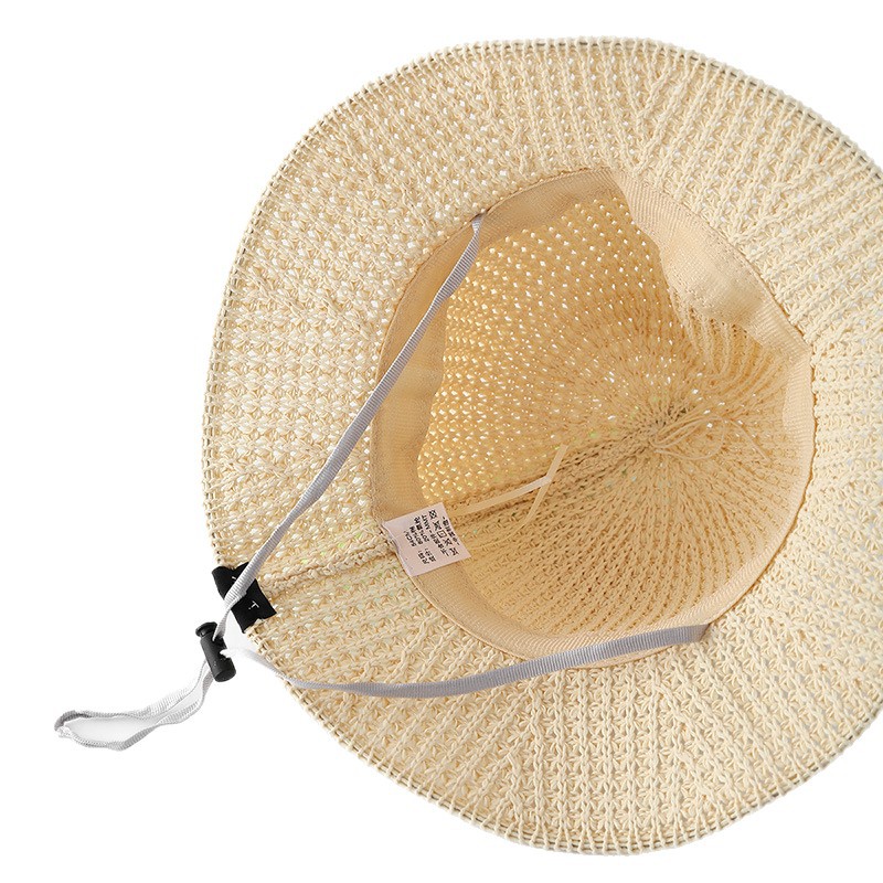 Sombrero de protección solar para niños Sombrero de paja de verano Sombrero grande Sombrero para niños Sombrero para el sol Protección UV Sombrero de pescador para niños