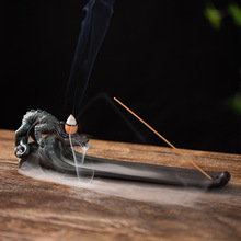 藏香陶瓷倒流卧香炉中式香插座家用室内创意卧香炉沉香檀香线香炉