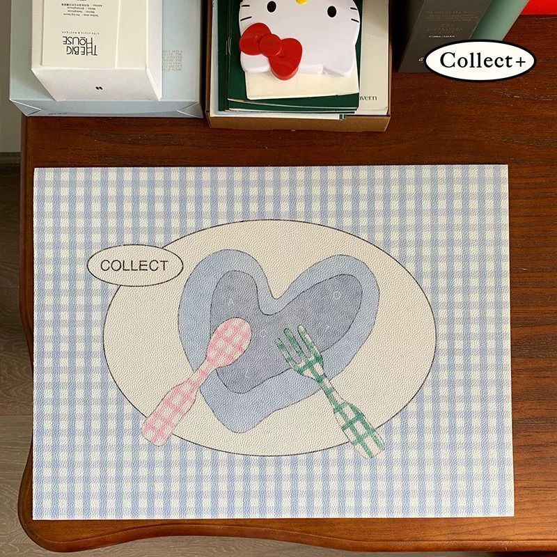 American-Style Table Mat with a Simple and High-End Feel, Pvc Waterproof, Washable, Dustproof, Table Protection Mat, High Aesthetic Value Placemat American-Style Table Mat with a Simple and High-End Feel, Pvc Waterproof, Washable, Dustproof, Table Protection Mat, High Aesthetic Value Placemat
