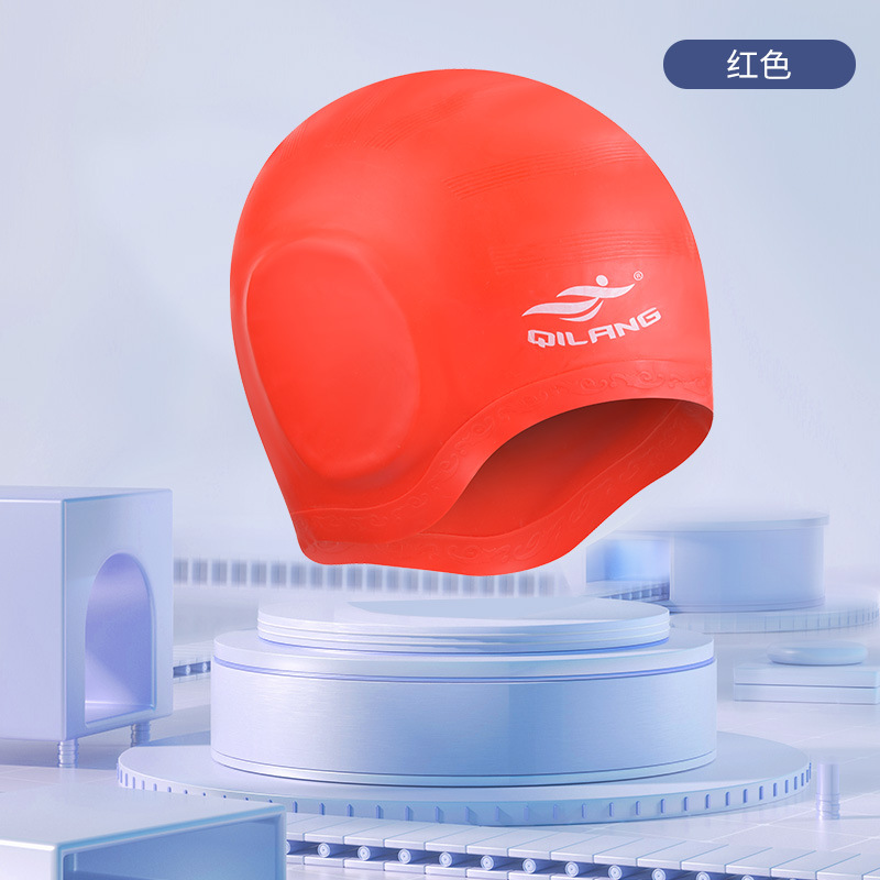 Gorros de nadador de ondas de alta calidad, gorras de nadador de silicona para adultos impermeables, gorras de nadador de silicona de cabello largo, fabricantes al por mayor