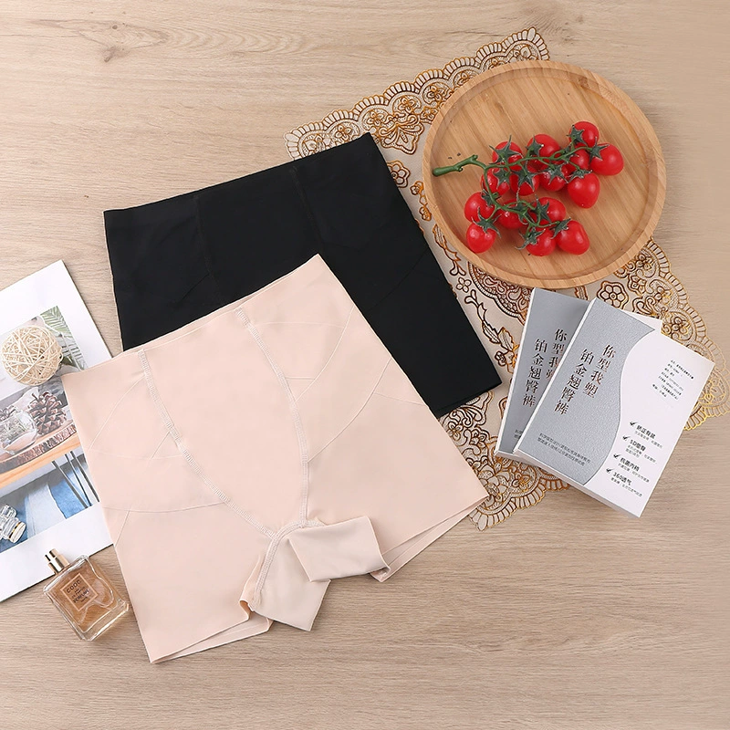 Кака же стиль коррекции таза нижнее белье Ice Silk Бесшовные брюки безопасности