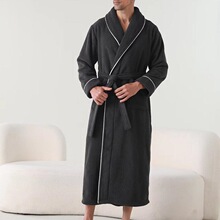 M 59170 Long Plush Bathrobe with Jacquard Pattern �Ứ�޳�ԡ