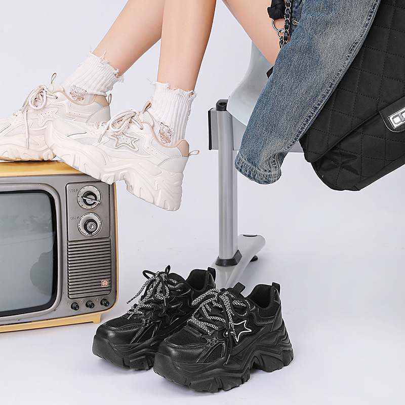 Augusto papá zapatos para las mujeres 2023 otoño nuevo ligero cómodo estilo coreano preppy inferior gruesa zapatilla marea