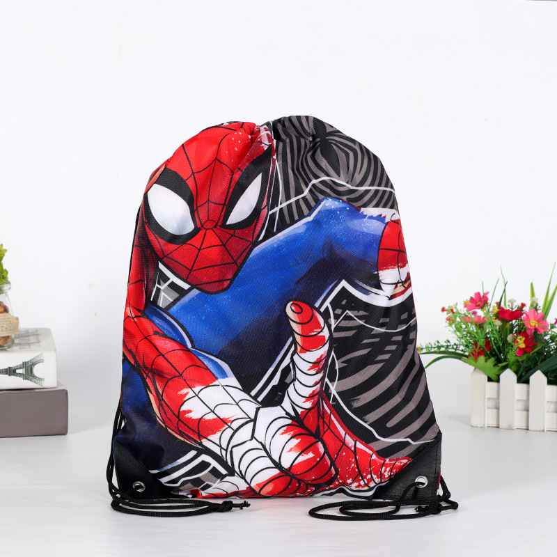 Venta al por mayor bolsa de poliéster impresa logo mochila de viaje bolsa de almacenamiento de cordón de tela Oxford