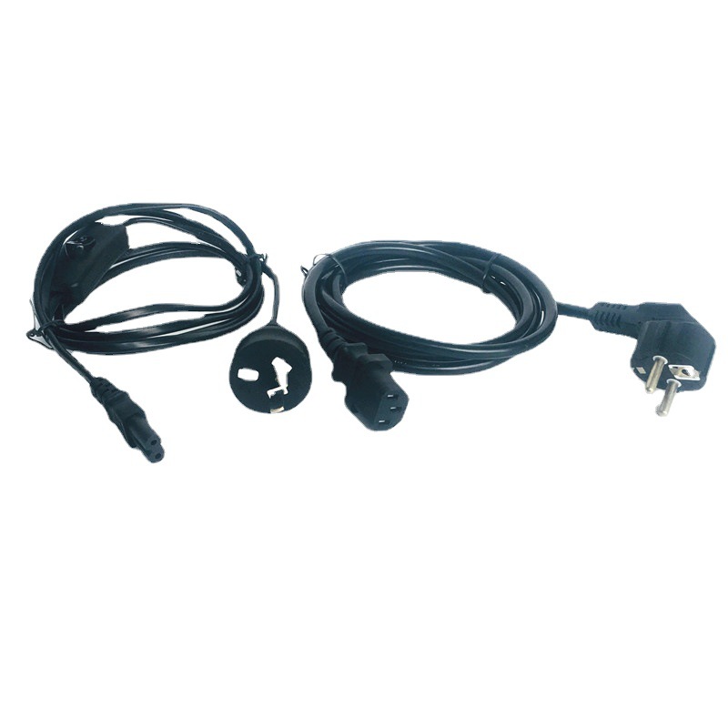 批发电源线 电源线带插头 八字尾插头 rvv电线 0.75平方电线 铜芯