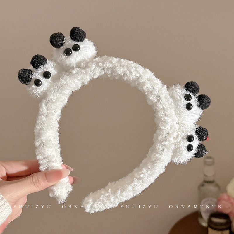 Cute pelúcia lavado facial correa de cabello para mujeres 2025 nuevo tipo de máscara especial para el cabello de maquillaje atar cabello correa de cabello