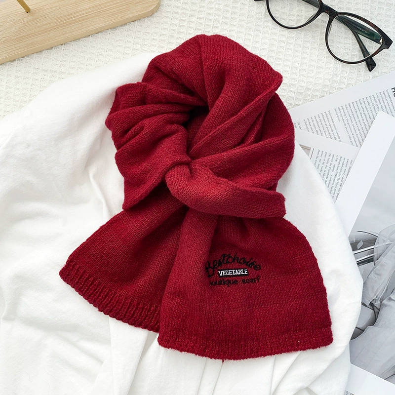 Длинный knitted шарф, универсальный демисезон, городской стиль, простой элегантный дизайн (много цветов)