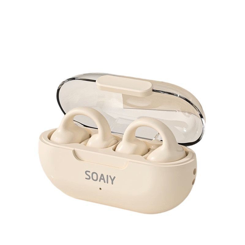 Soei GK9 auriculares Bluetooth conducción inalámbrica de aire óseo no en el oído abierto tipo clip de oído deportivo para correr sin dolor