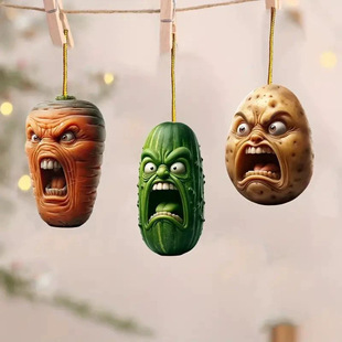 Cross-border Amazon Hot Sale Vegetables and Fruits Car Rearview Mirror Pendant Home Decorations Keychain Pendant Pendant