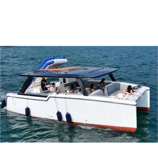 Aluminum alloy large volume multi-area pontoon boat travel essential fishing boat fishing boat