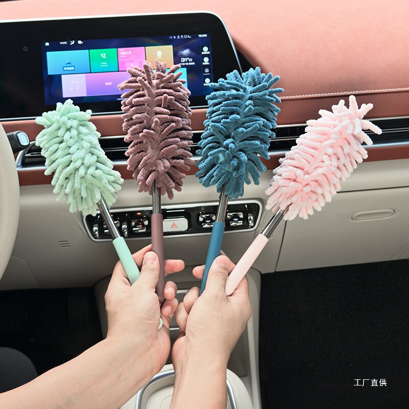 Car Dust Duster, Car Retractable Dust Removal Mop, Soft Bristle Car Brush, Car Cleaning Tool, Practical Car Cleaning Accessory