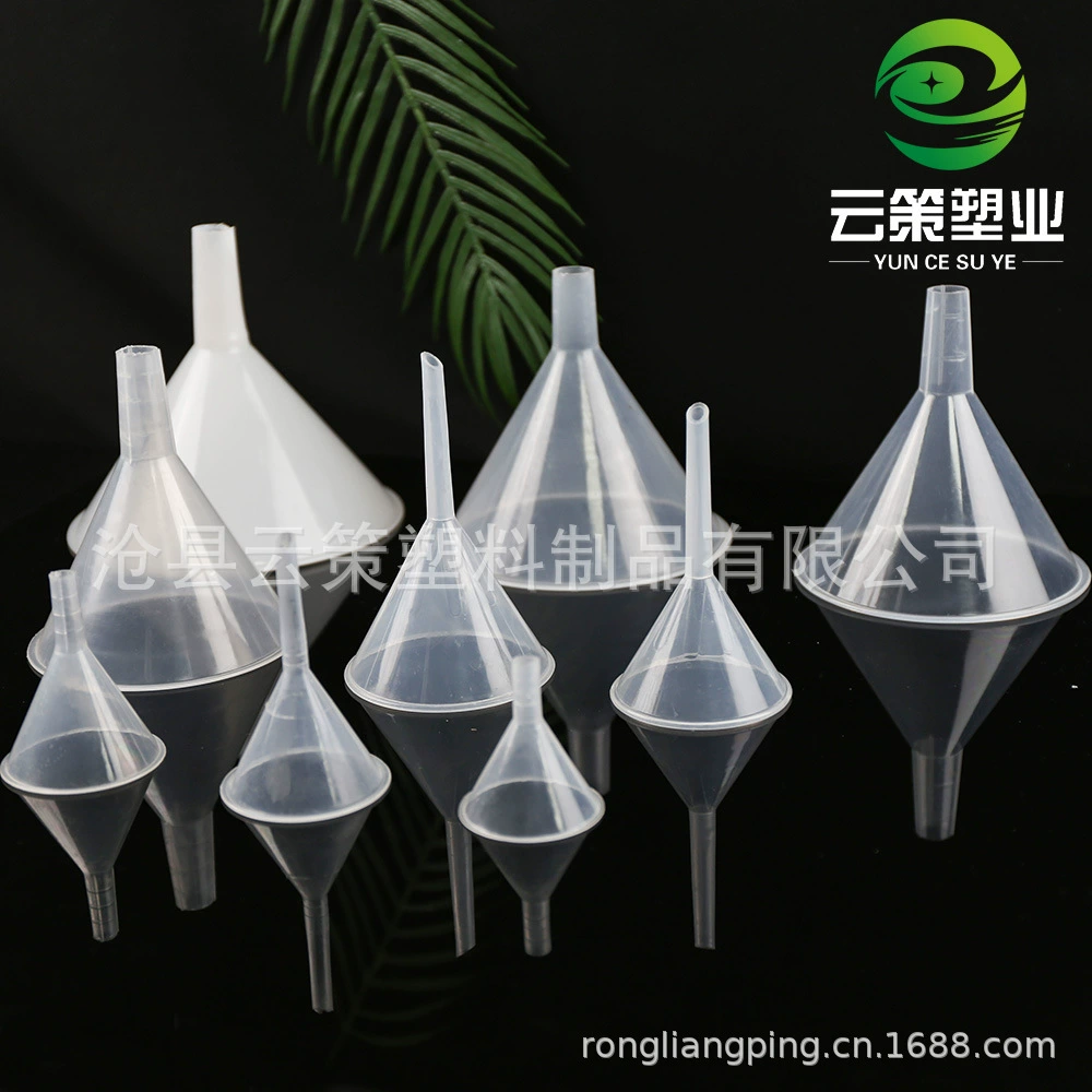 Пластиковые Небольшие Воронки суб-упаковка Воронка духи Косметика суб-упаковка инструмент плоская короткая трубка PP прозрачная пластиковая воронка