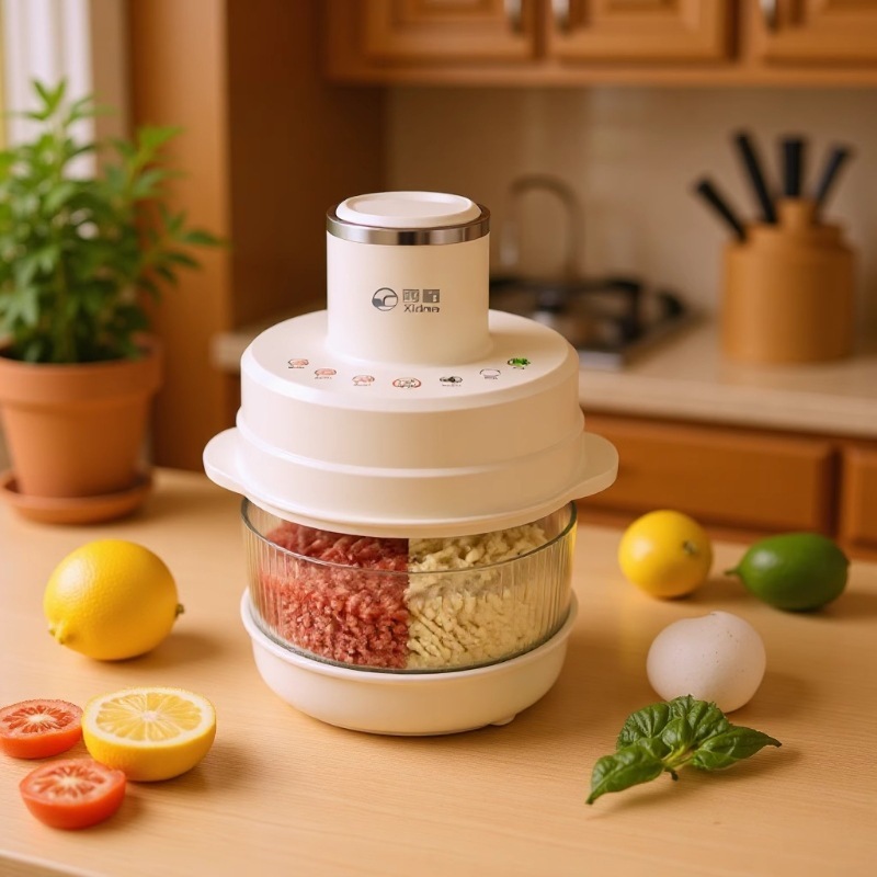 新疆可发  绞肉机西稻5L大容量家用全自动辅食和面料理一体绞肉机|undefined