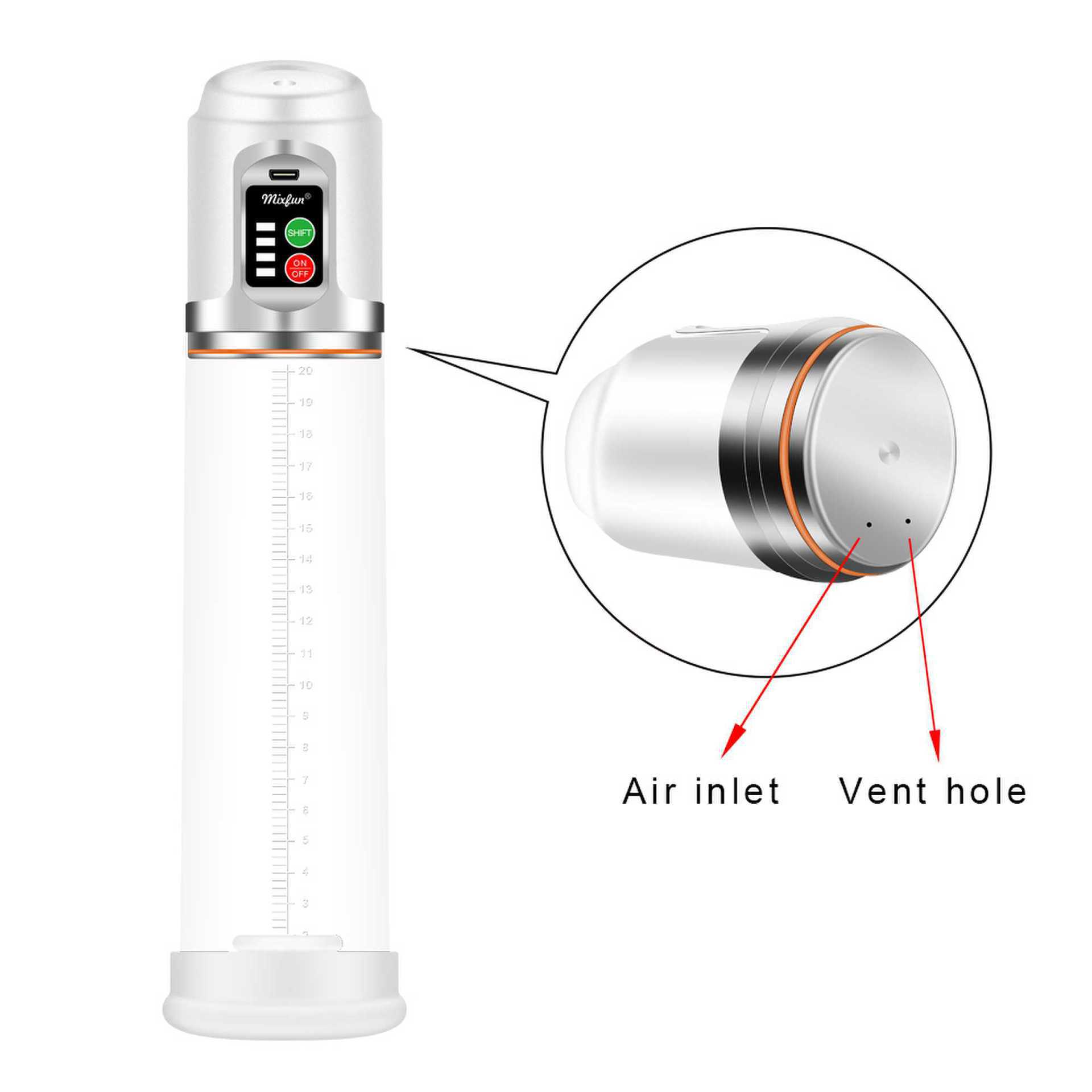 Men’s Negative Pressure Vacuum Masturbation Device MM-230, Smart LCD Trainer, Button Control — detail image 9