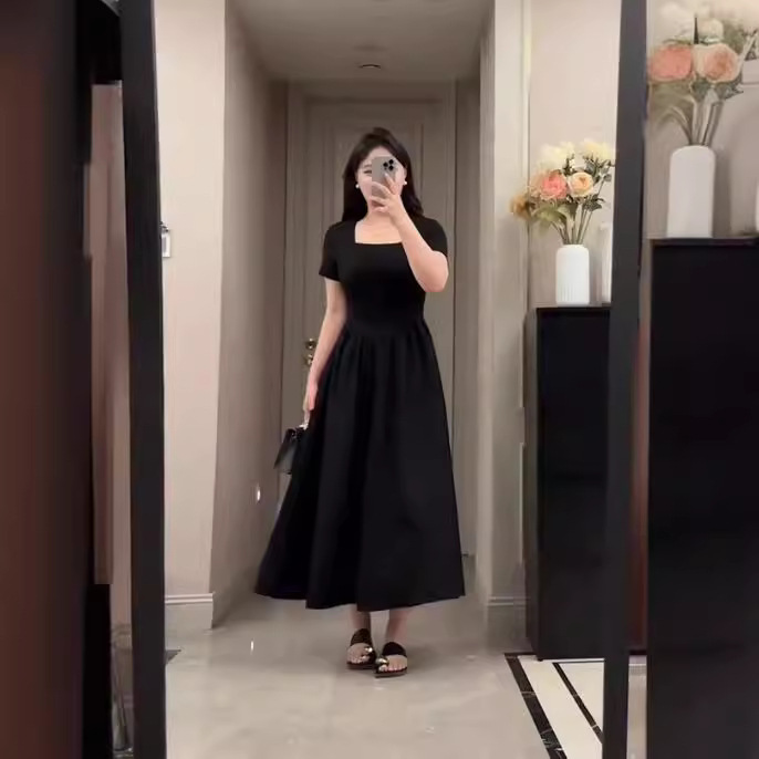 Little Black Dress, Long Dress for Women, Waist-Cinching Dress for Petite Figures, Slimming Dress, 2026 Summer Long Dress, A-Line Dress, Chanel Style Little Black Dress, Long Dress for Women, Waist-Cinching Dress for Petite Figures, Slimming Dress, 2026 Summer Long Dress, A-Line Dress, Chanel Style