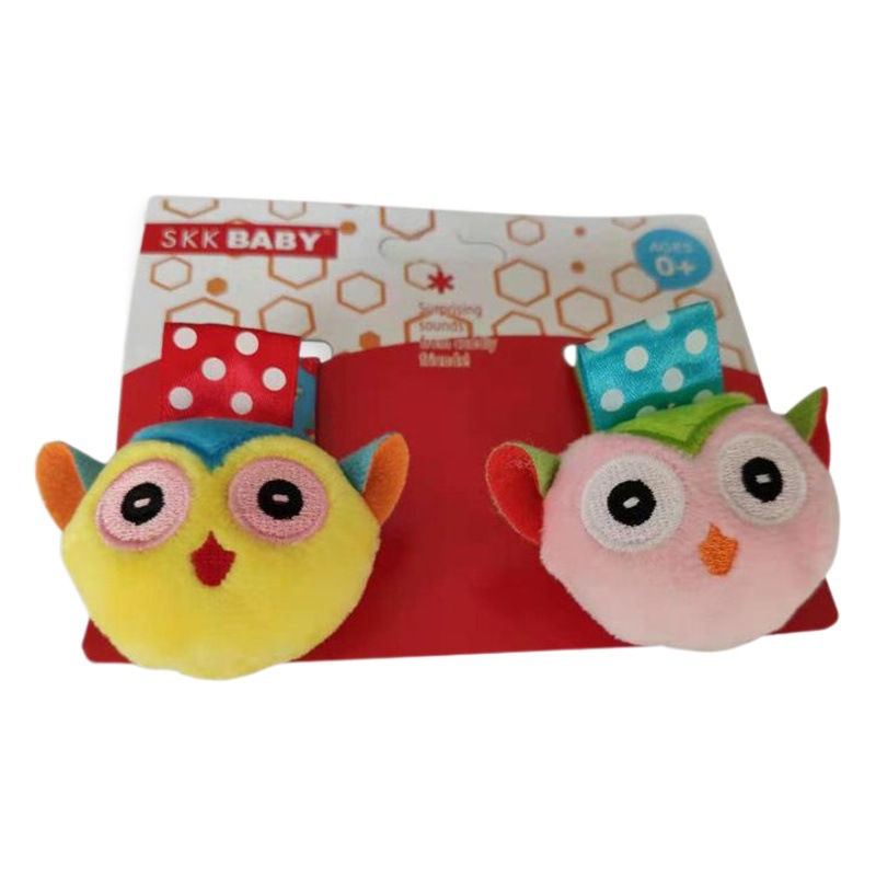 SKKBABY forma de animal del bebé correa de reloj de campana de timbre colorido pulsera bebé suministros de educación temprana