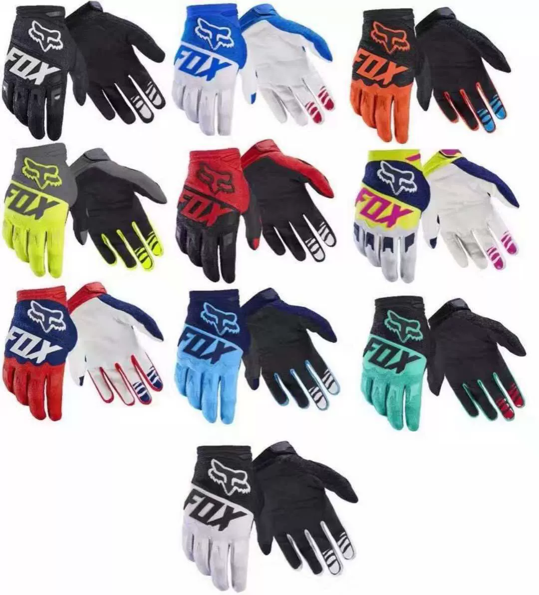 Десять цветов езда перчатки горный велосипед внедорожный мотоцикл дышащий гоночные перчатки