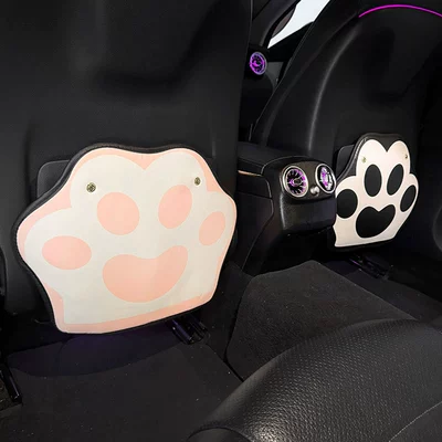 Chair back anti-kick pad for Women Cute Cat Paw - mix-and-match-black-pink-cat-claw-anti-kick-pad-2-pieces