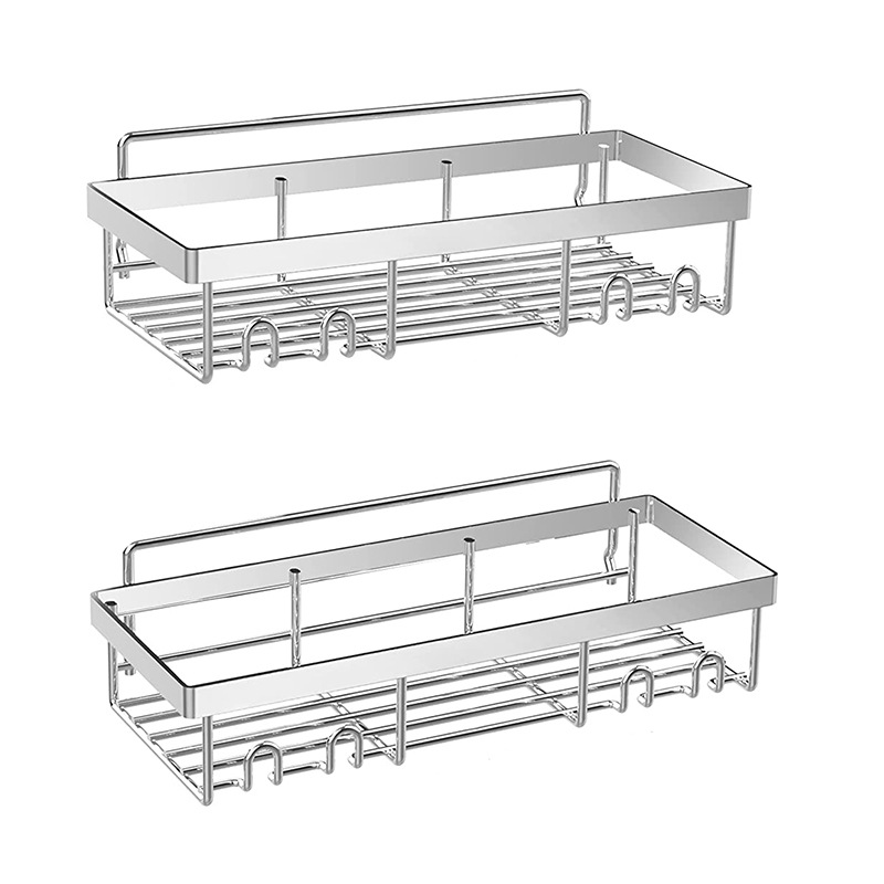 Fabricantes personalizados transfronterizos de hierro galvanizado estantes de baño sin perforación estantes de almacenamiento de baño estantes de jabón estantes de baño