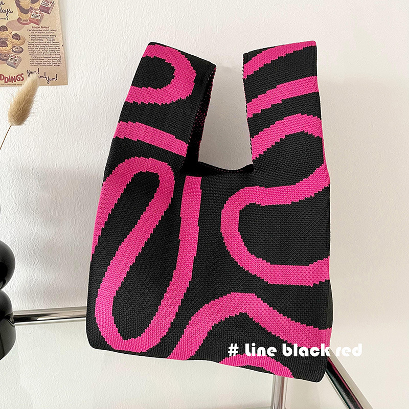 Bolsos, diseño de nicho femenino, bolso de punto personalizado, bolso tejido de un solo hombro de punto de todo fósforo, bolso de mano, bolso de mano