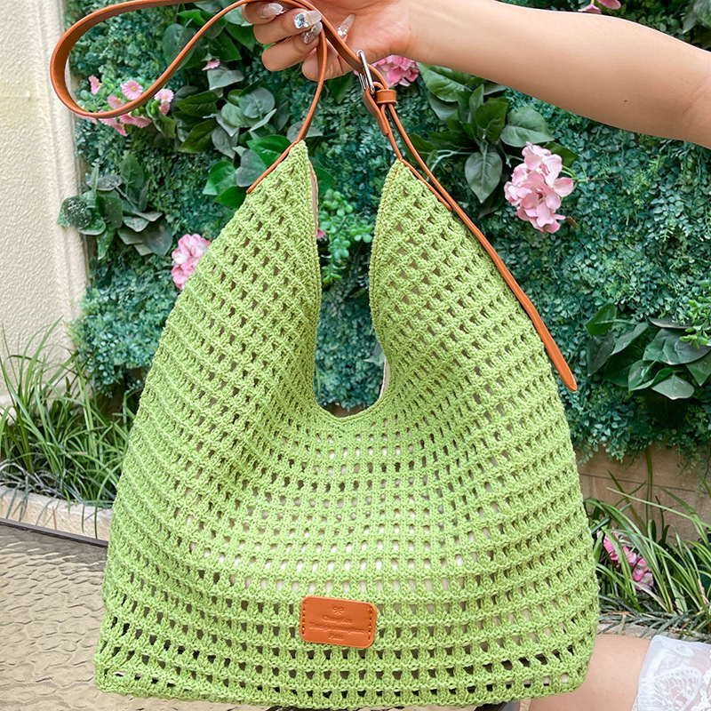 2025 Summer New Weekend Tote Bag for Women, New Fashion Large Capacity Woven Bag, Versatile Shoulder Crossbody Bag 2025 Summer New Weekend Tote Bag for Women, New Fashion Large Capacity Woven Bag, Versatile Shoulder Crossbody Bag