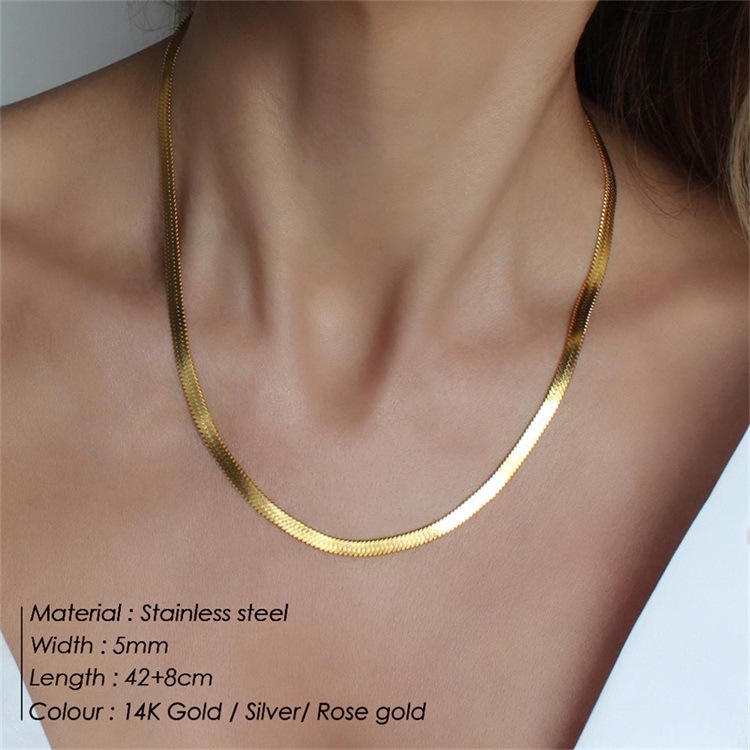 Stainless Steel 14K Gold Plated Simple Style Layered Plating U Shape Necklace display picture 2