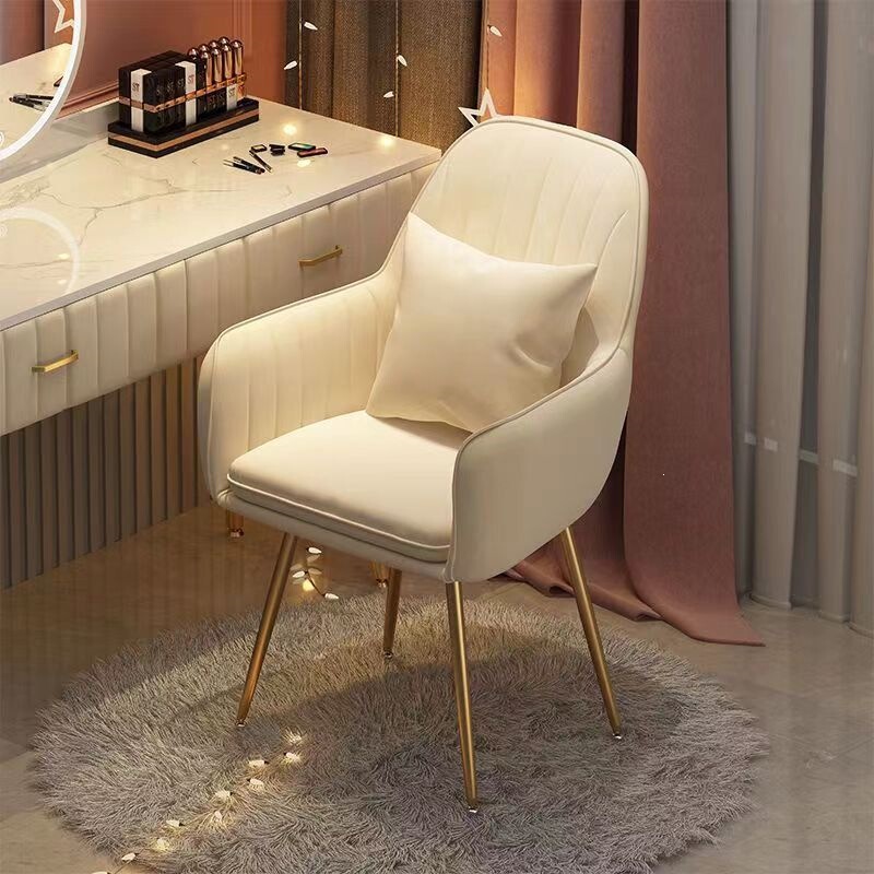 Light luxury dining chair for home use, simple and trendy makeup chair, bedroom chair with backrest, desk chair for girls, ins-style manicure stool Light luxury dining chair for home use, simple and trendy makeup chair, bedroom chair with backrest, desk chair for girls, ins-style manicure stool