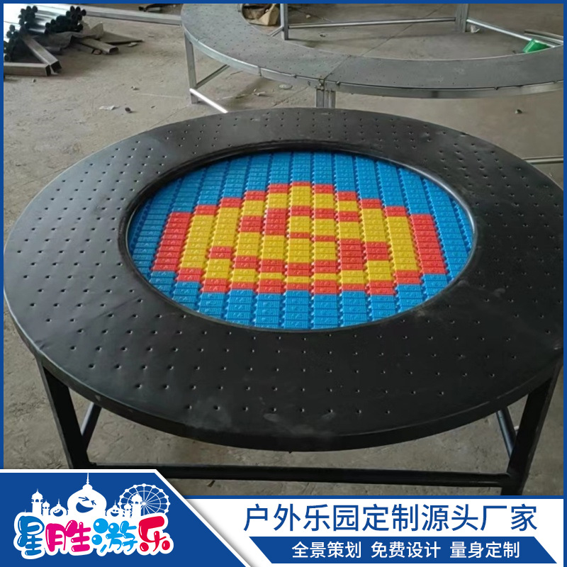 Outdoor Buried Trampoline Children Adult Kids Fitness Outdoor Park Trampoline Amusement Park Unpowered Round Mesh