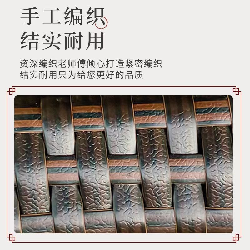 Living Room Stall Table and Chair Two-Piece Set Restaurant Balcony Courtyard Home Backrest Folding Coffee Table Rattan Table and Chair Rattan Chair