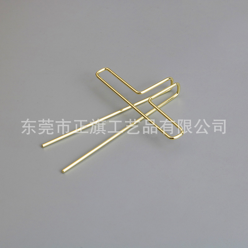 Zhengqi fábrica de color creativo galvanoplastia clip de libro tridimensional 88mm clip de metal de oro negro en stock suministro