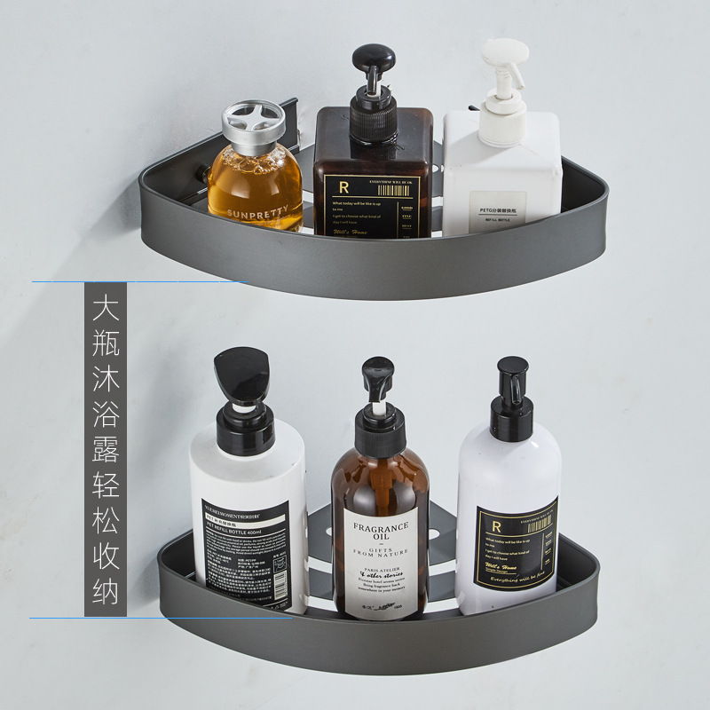 Toallero ponche espacio libre de aluminio baño pistola de almacenamiento gris toallero baño hardware baño colgante traje