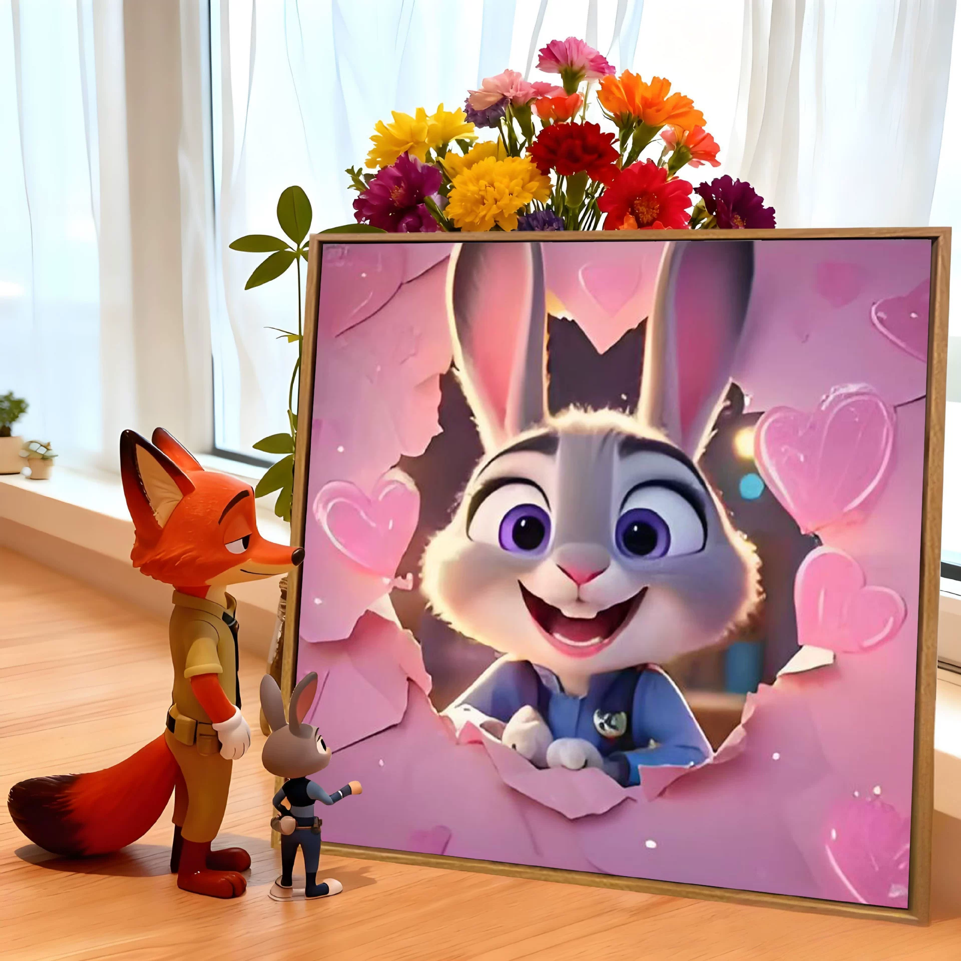 Алмазная вышивка Zootopia 20×20 см, набор DIY с полным заполнением, стразами, инструментами и пластиковой упаковкой