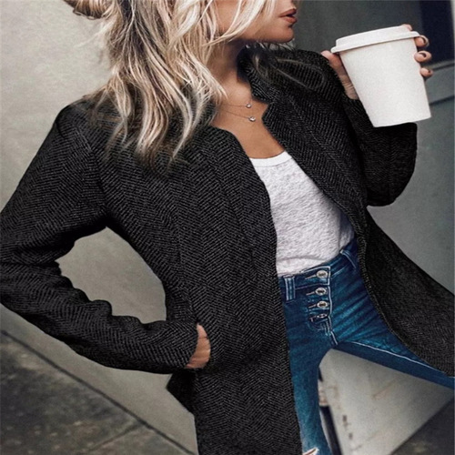 Women's European and American Independent Store Autumn and Winter AliExpress Amazon Bestselling Street Fashion Thick Wool Coat