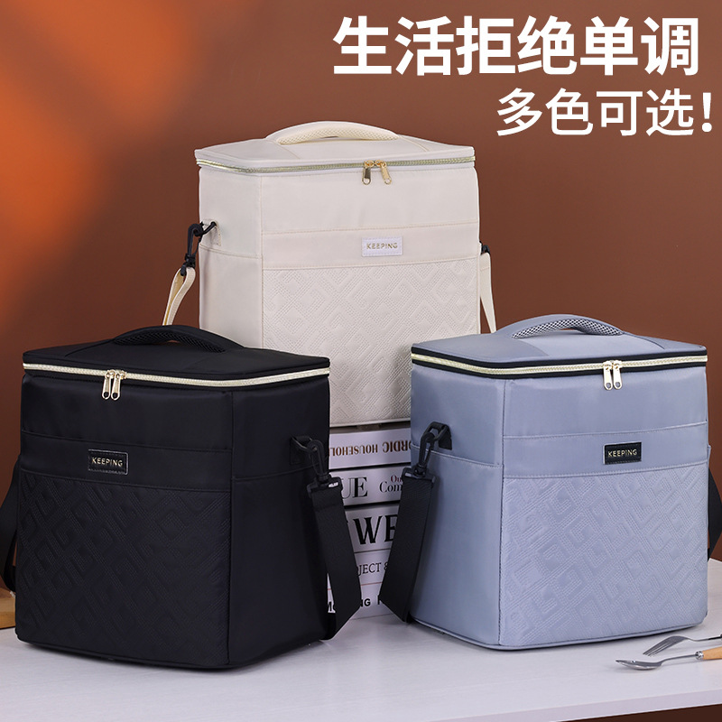 Serie Geyun bolsa de aislamiento cuadrada jinete entrega de comida para llevar caja de picnic al aire libre camping paquete de hielo caja de aislamiento de gran capacidad