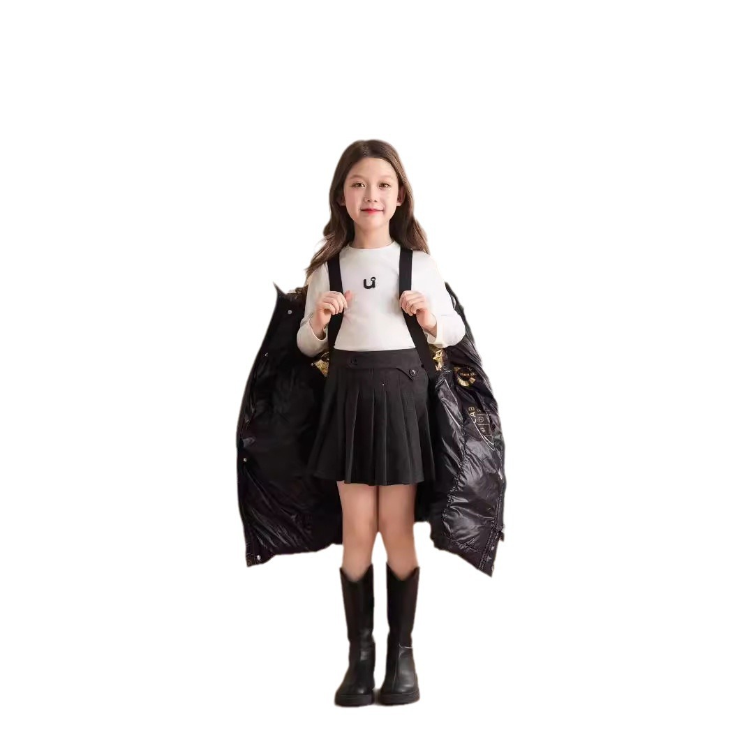 Black Gold 3.0 identische Gänsedaunenjacke für Kinder und Damen, wasserdicht, winddicht, verlängerte und dicke Daunenjacke_voghion.com