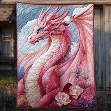 跨境绗缝盖毯龙图案沙发毯家居装饰毛毯数码印花毯源头厂家批发