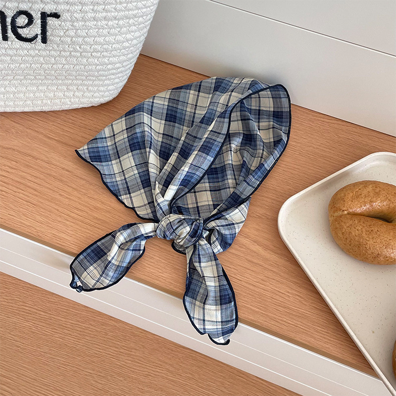 Pañuelo de seda de alta calidad, bufanda de decoración de cuello de todo fósforo coreana, bufanda triangular retro literaria, bufanda de cintura, cinturón para el cabello, cabello atado