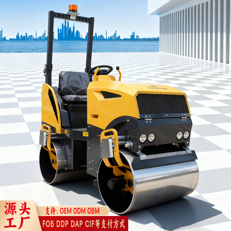 small riding roller 小型座驾式压路机 1.2吨双钢轮全液压压路机