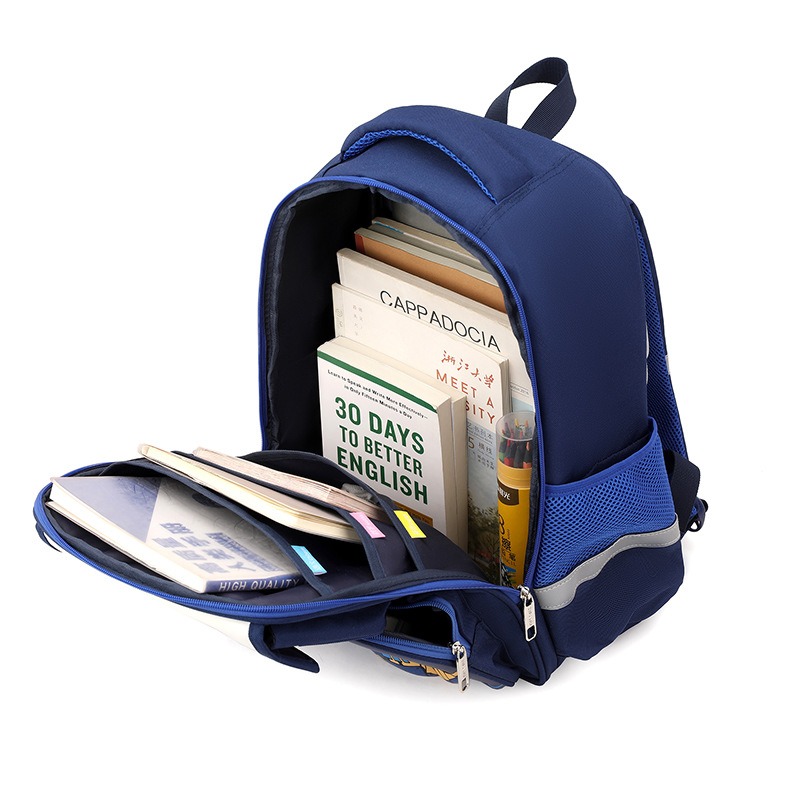 Nuevo estilo de estilo británico de estilo natural pescado bolsas escolares de escolares para niños y niñas de grado 1 - 6 bolsas ligeras