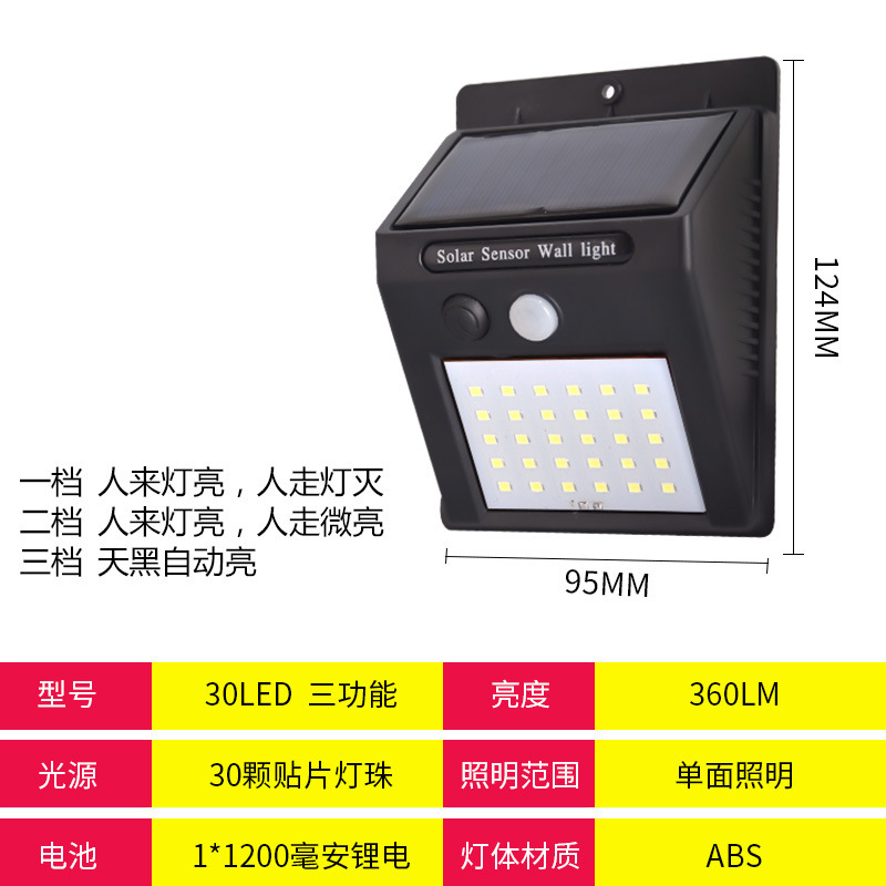 Hogar lámpara solar fluorescente lámpara de jardín solar al aire libre Cuerpo Humano inducción lámpara de pared jardín Villa ciervos Otros