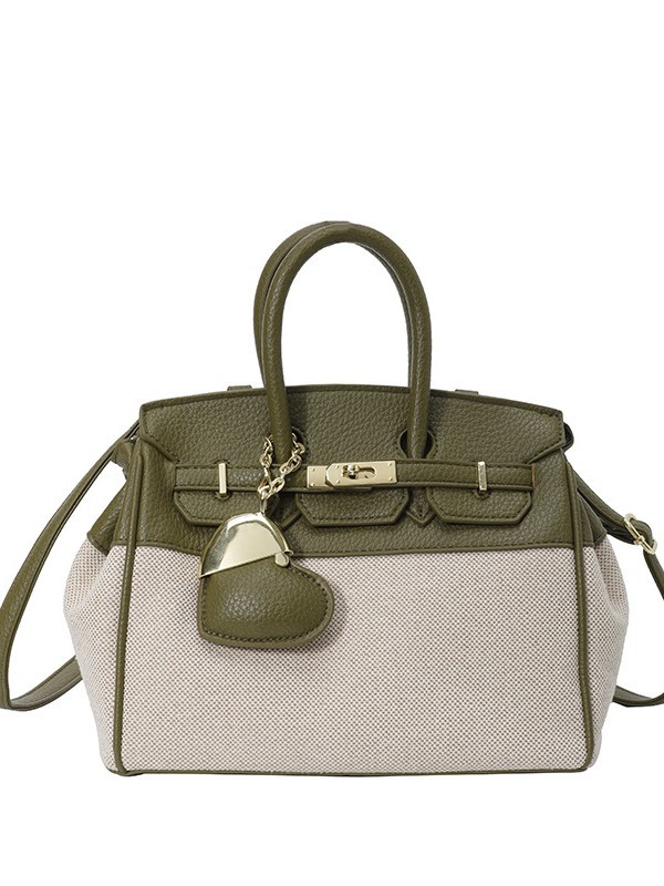 Bolso de tela de mujer color contrastante empalme bolso portátil Kylie bolsa de gran capacidad transfronteriza alta sensación de viaje bolsa de mano