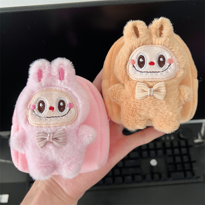 新しいラブブバニー小銭入れ漫画かわいいクロスボーダーミニバッグポータブル機内持ち込みバッグに掛けることができます|undefined