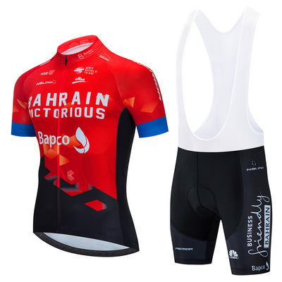 Cycling jersey short sleeve suit men's summer breathable bicycle shirt road mountain bike riding top pants wholesale