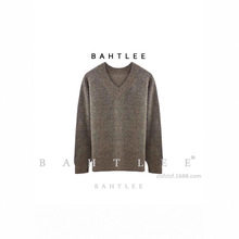 秋冬gann*款 super马海毛水洗拉毛超柔宽松V领圆领毛衣针织上衣