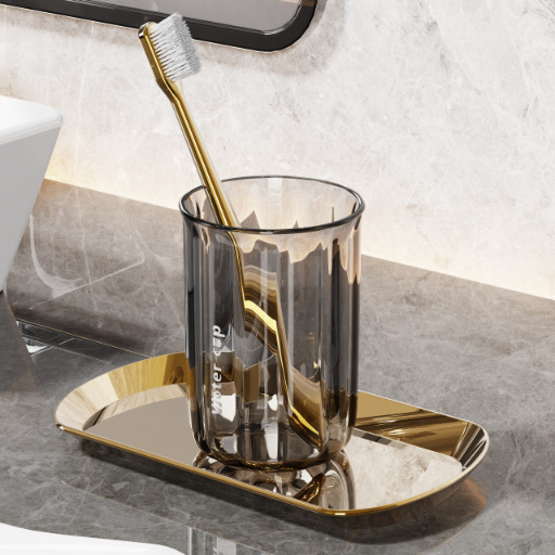 Taza de enjuague bucal Couple Taza de cepillo de dientes Taza de lavado para niños Pasta de dientes transparente Caja de almacenamiento de cepillo de dientes Taza de dientes de lujo ligero para el hogar