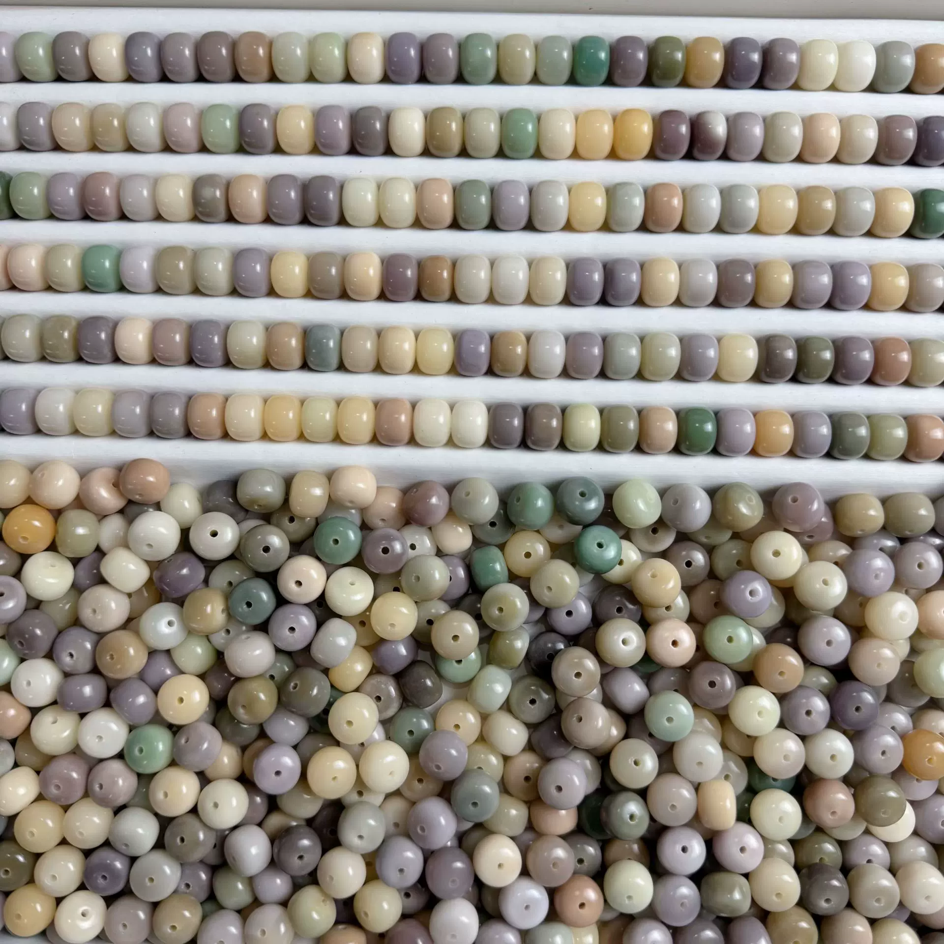 莫奈花园菩提桶珠9*11mm文玩绕指柔散珠diy直播货源佛珠念珠