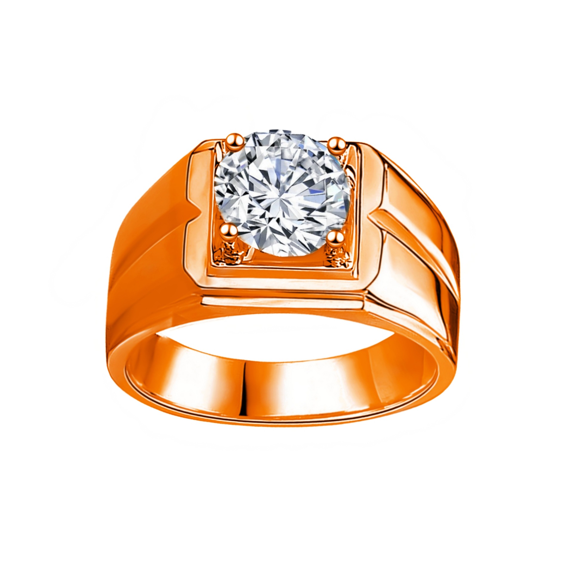 Anillo de compromiso moissanite lujo chapado en oro blanco abierto_voghion.com