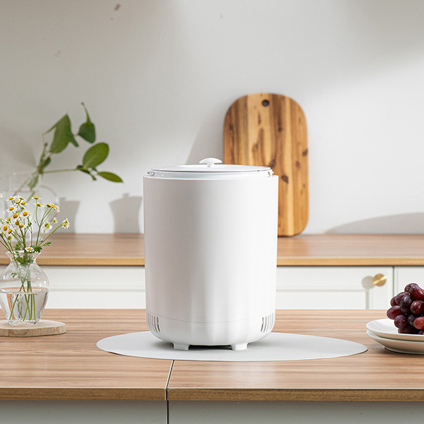 Nuevo 3.5L pequeño cubo de basura de cocina portátil hogar basura de refrigeración de residuos de cocina a prueba de agua de gran capacidad con tapa