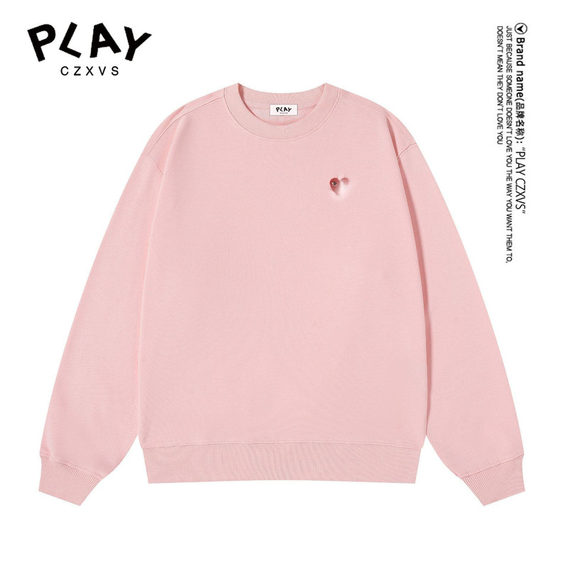2026 Cross-Border Exclusive Solid Color Heart Embroidery Crew Neck Sweatshirt, Loose Fit That Flatters All Body Types, Available in Multiple Colors